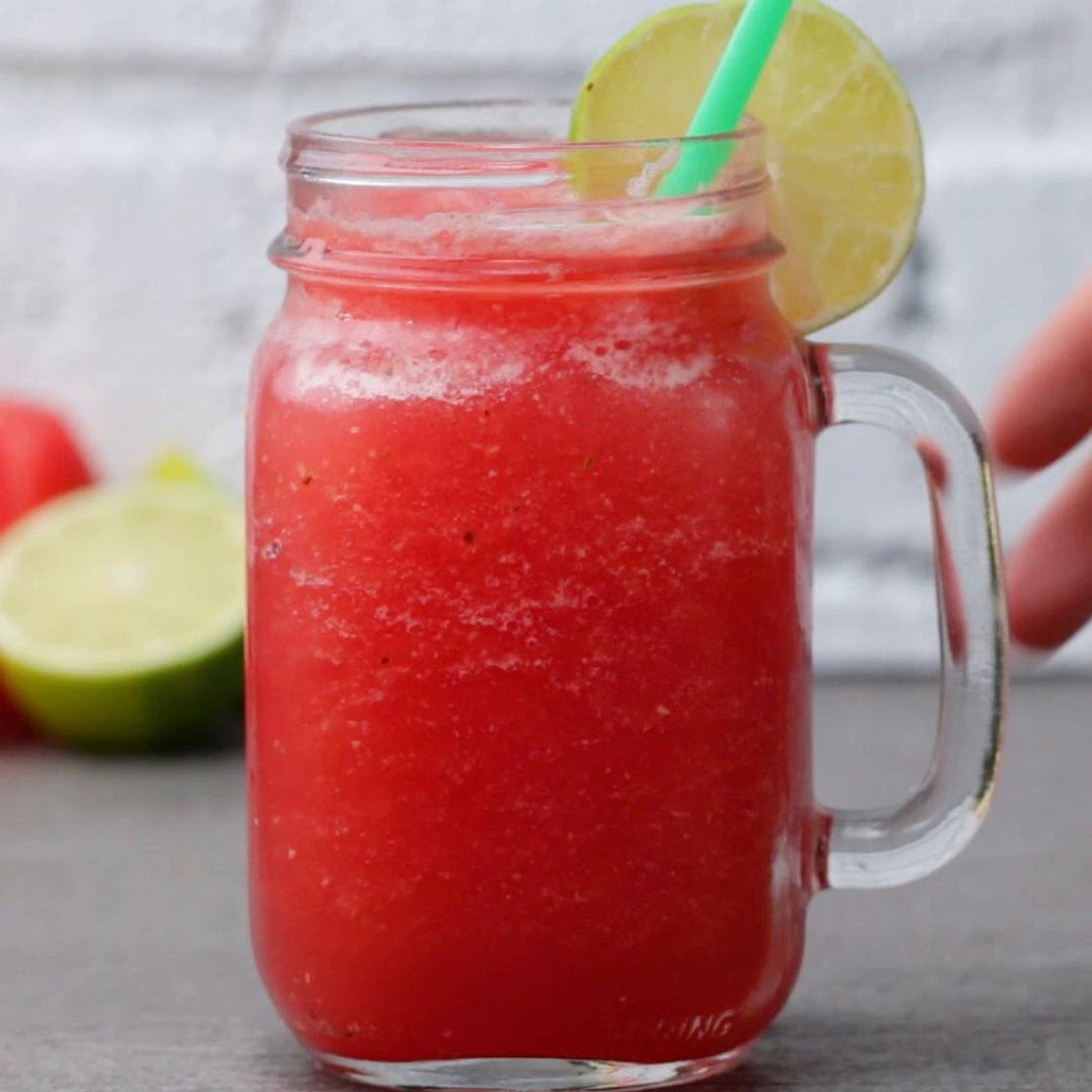 Watermelon-Lime Slushie Recipe by Tasty