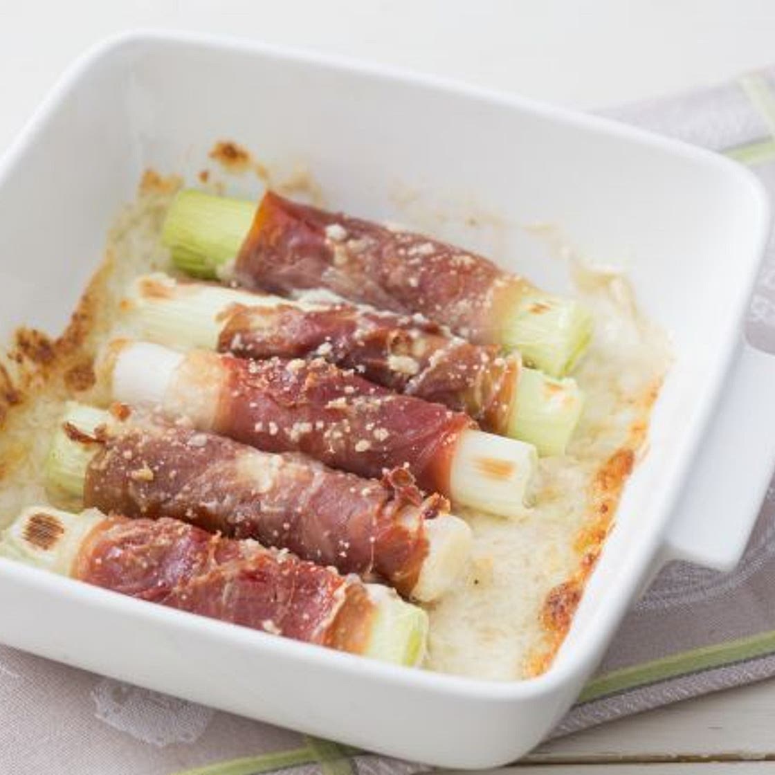 Porri al prosciutto