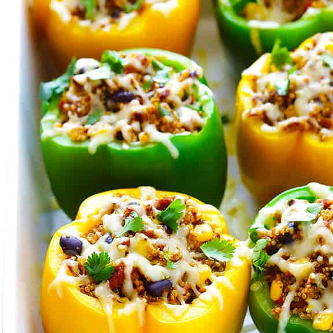 5-Ingredient Mexican Quinoa Stuffed Peppers