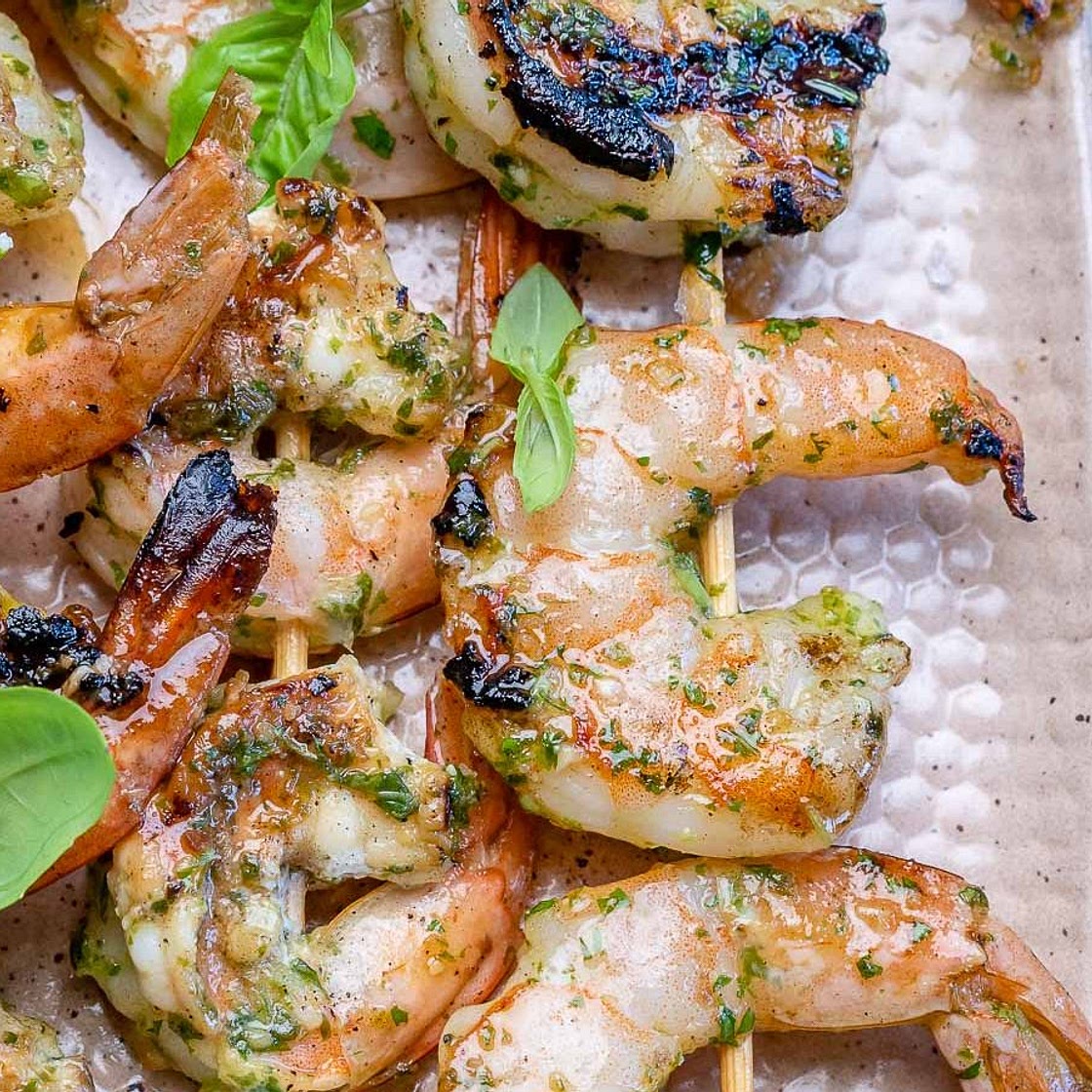 Grilled Garlic Herb Shrimp Skewers
