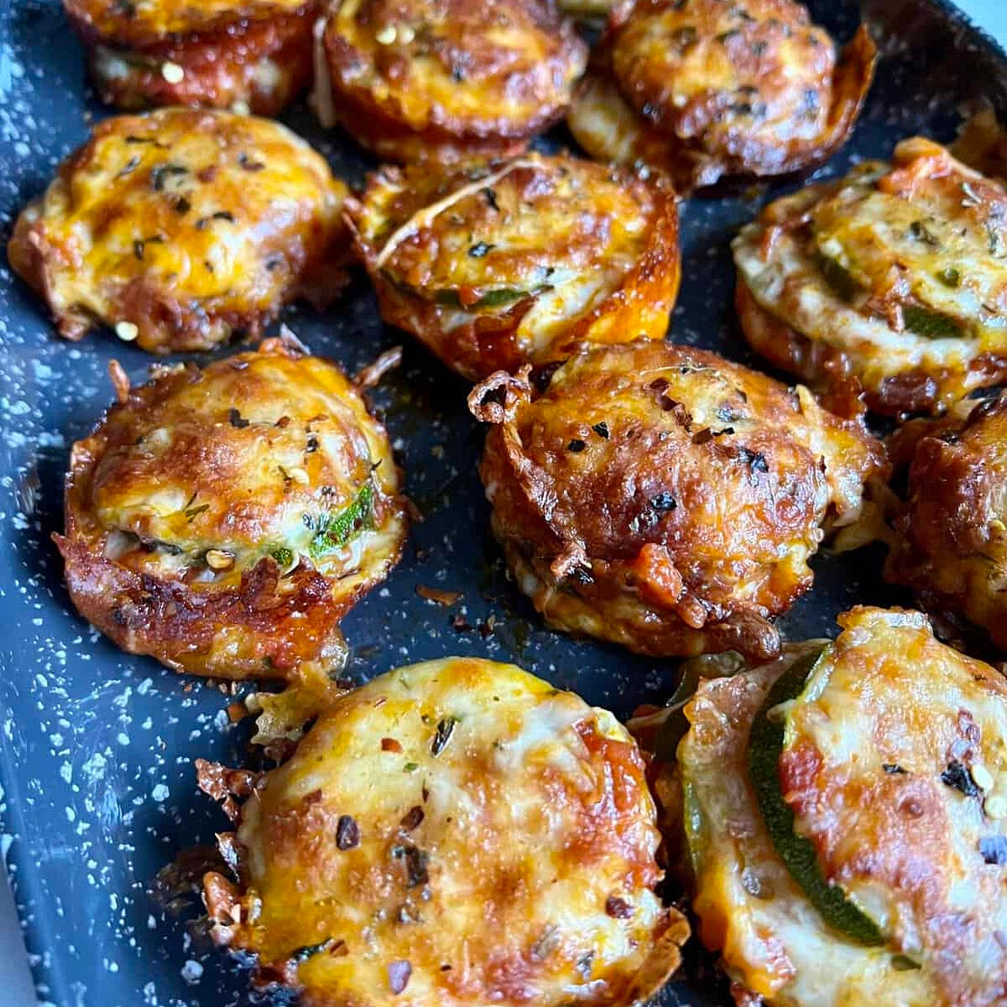 Easy Zucchini Pizza Stacks