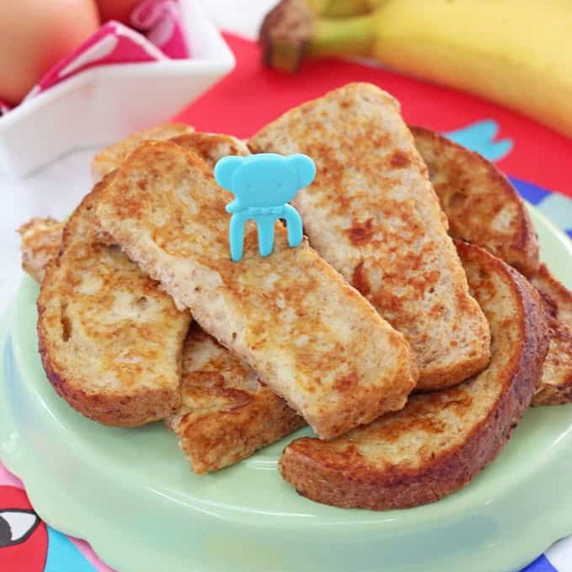 Baby French Toast { Eggy Banana Bread }