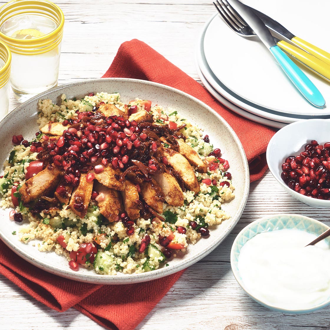 Moroccan Spiced Quorn Fillets with Green Couscous