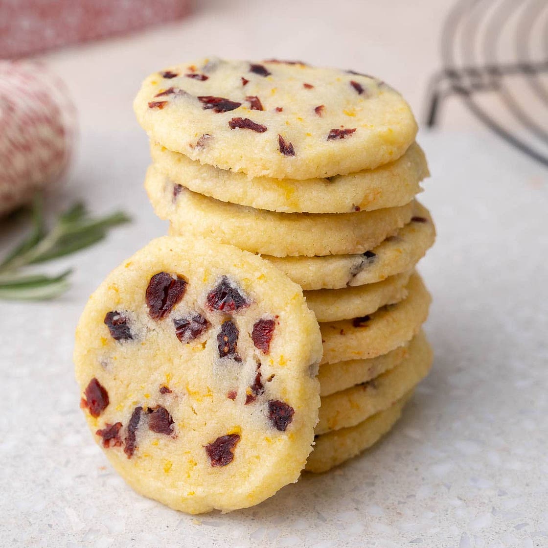 Cranberry Shortbread Cookies (easy slice and bake cookies)