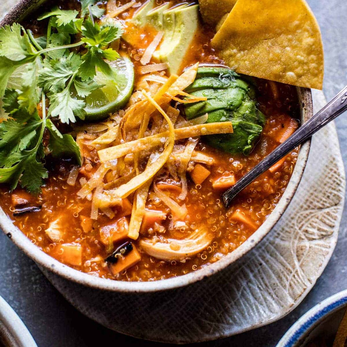Turkey Enchilada Quinoa Soup