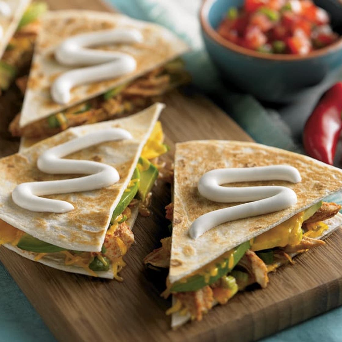 Chicken Avocado Quesadillas