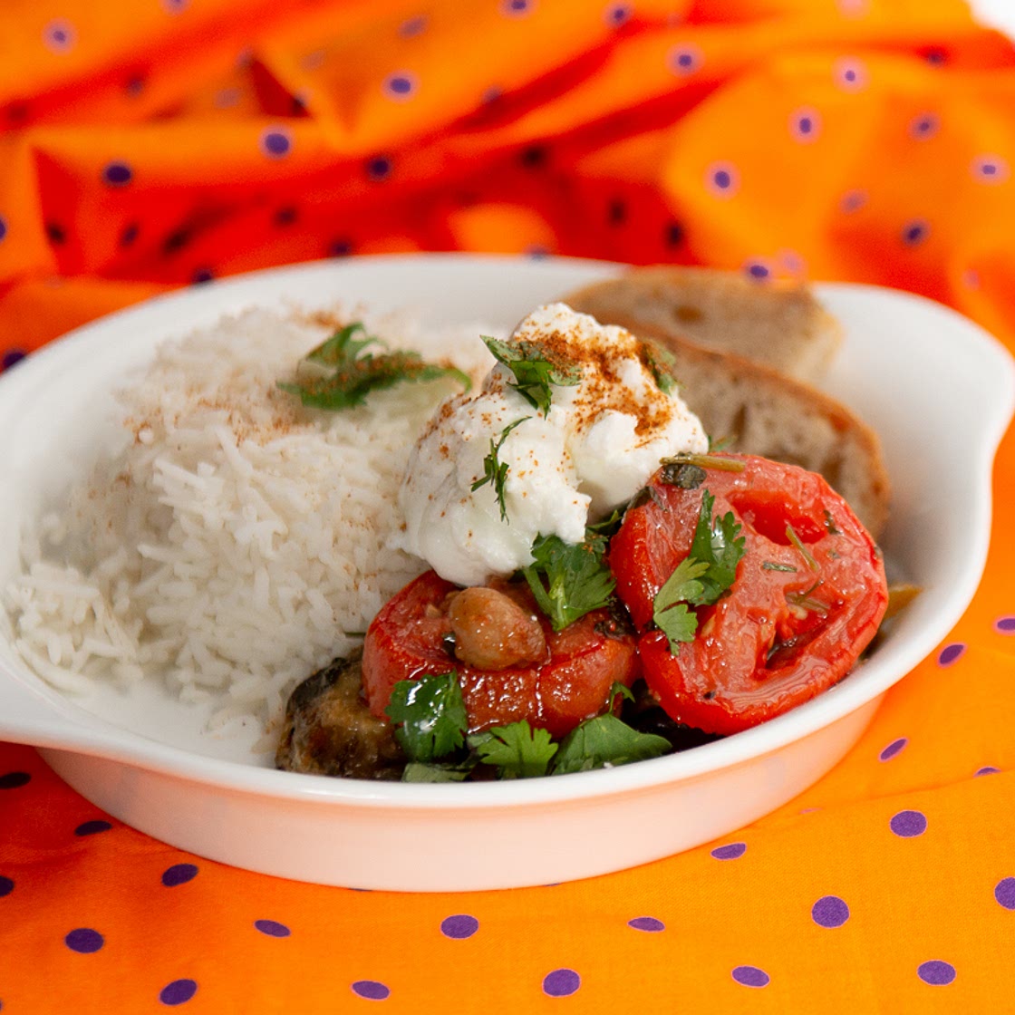 Eggplant, Tomato and Chickpea Bake: Musaqa’a