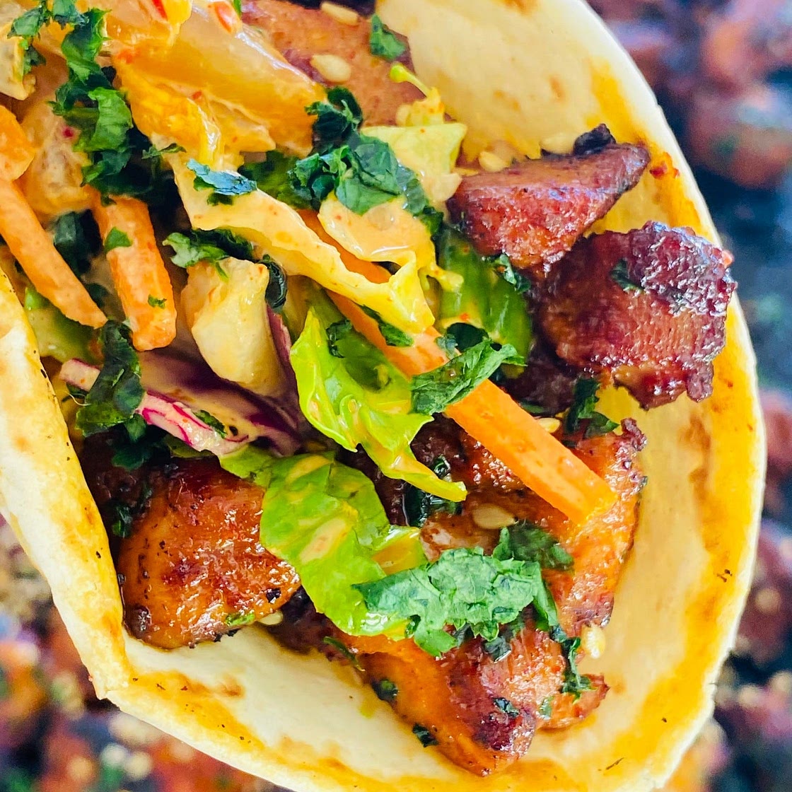 Blackstone Korean Chicken Tacos