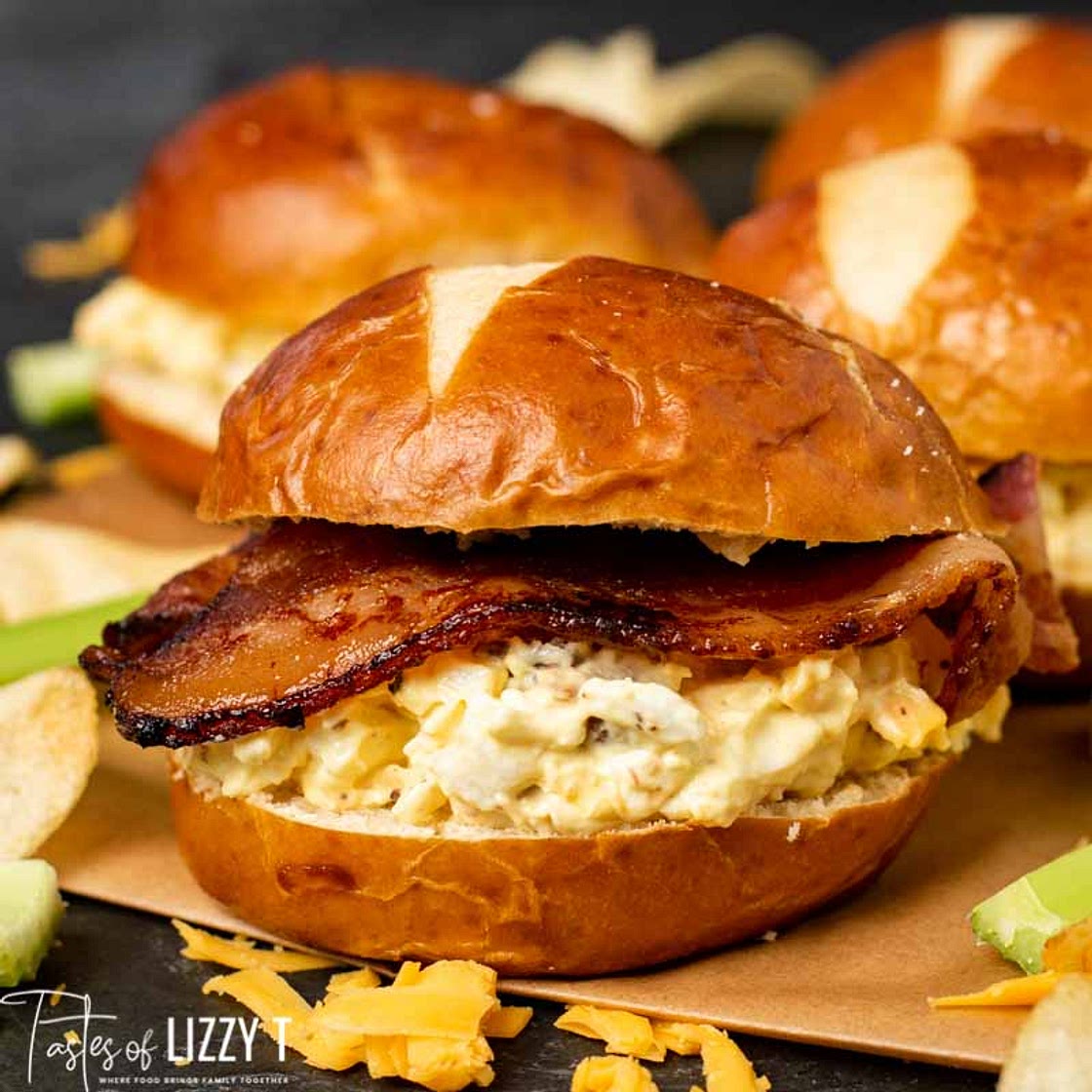 Bacon & Cheddar Egg Salad Sandwiches