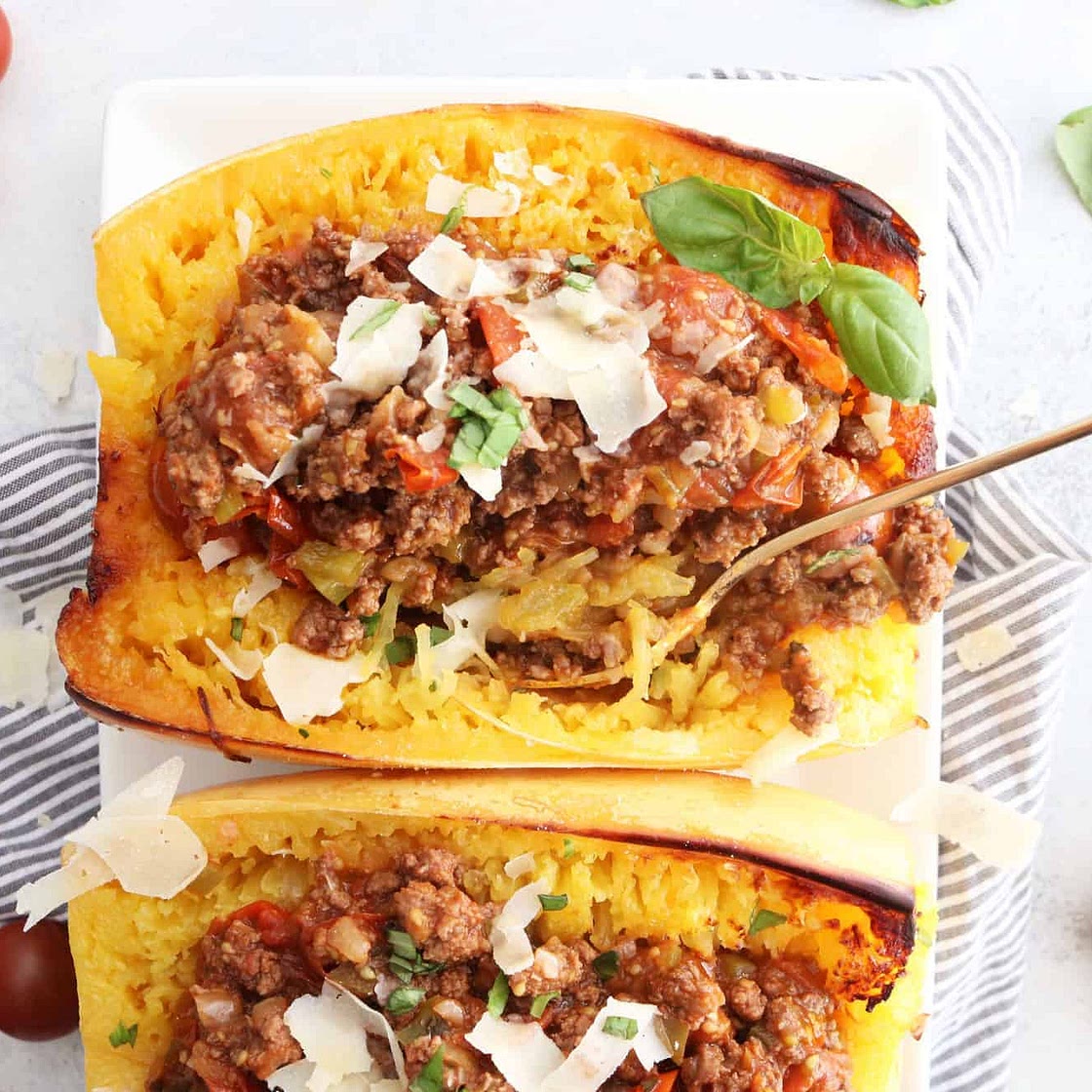 Spaghetti Squash with Cabernet Estate Reseve® Meat Sauce