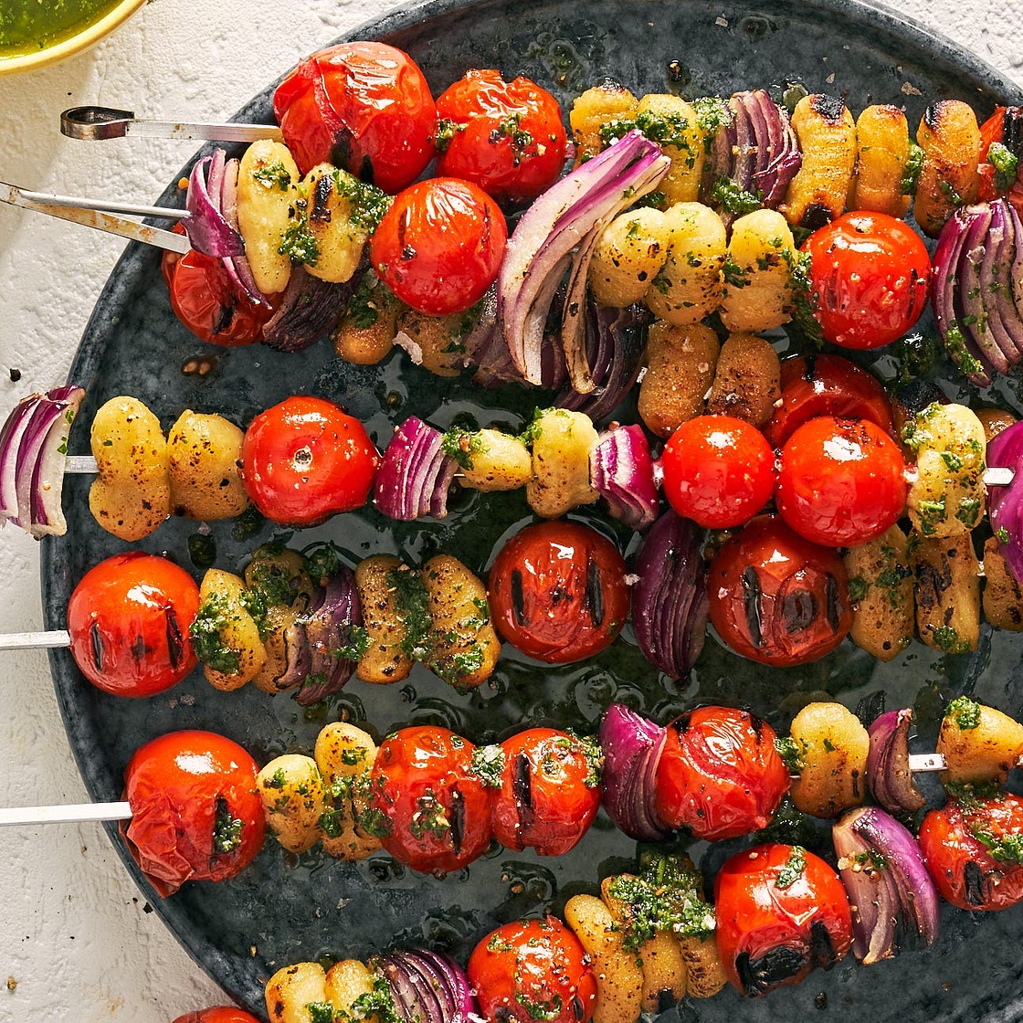 Tomato Gnocchi Kebabs