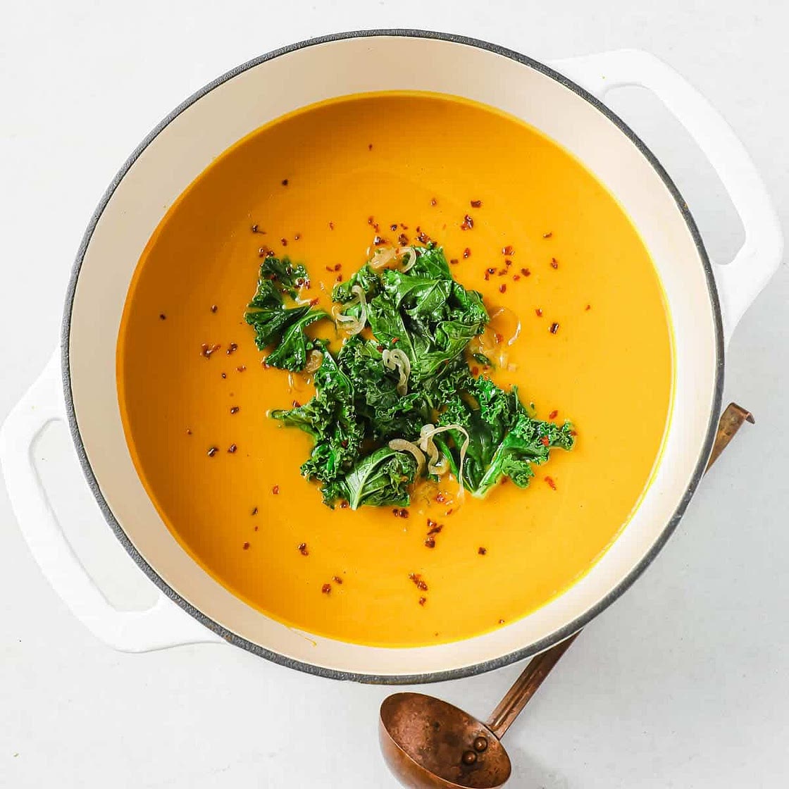Kabocha squash soup recipe with turmeric ginger
