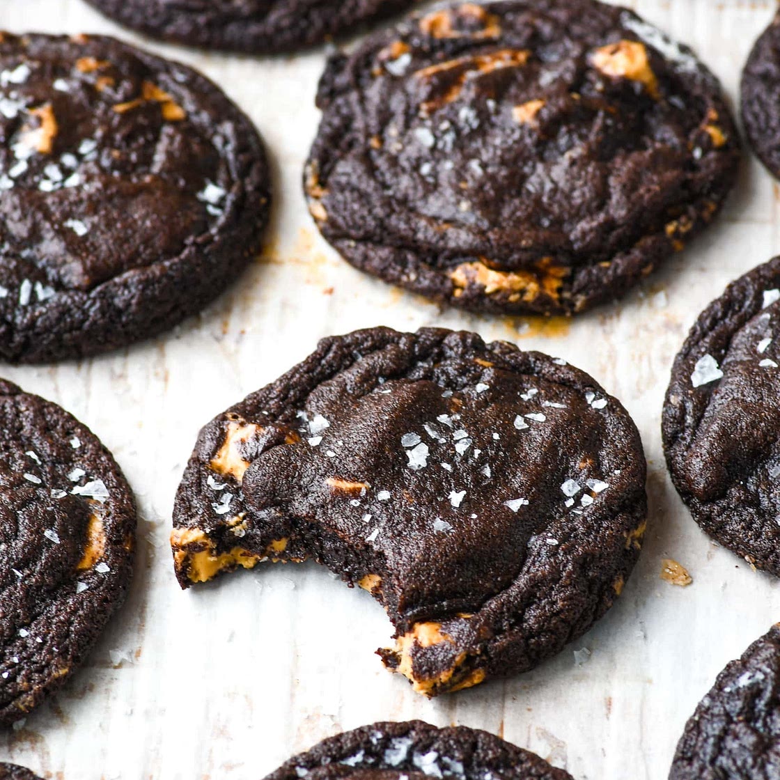 Brownie Cookies with Caramelized White Chocolate