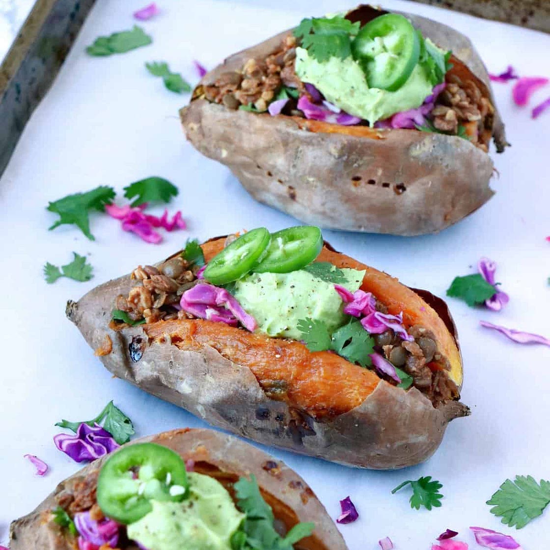 Taco Stuffed Sweet Potatoes (vegan, gluten free)
