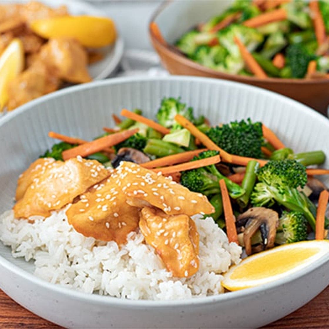 Friday night sticky lemon chicken