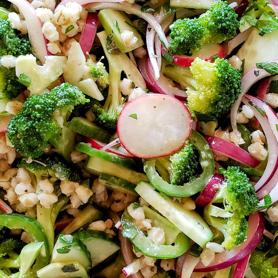 Barley broccoli salad