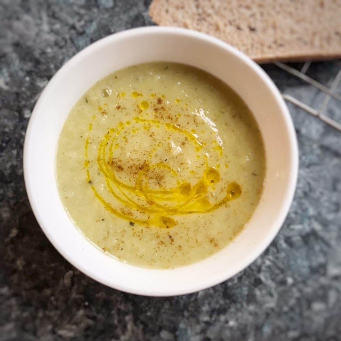 Leek and celeriac soup