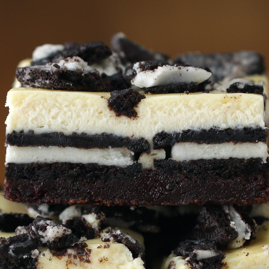 Cookies & Cream Brownie Cheesecake Bars Recipe by Tasty