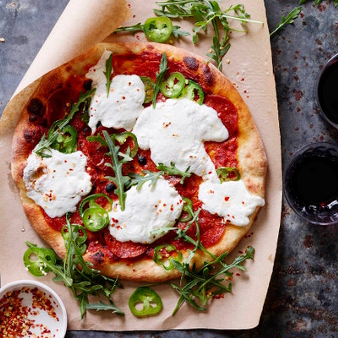 BURRATA PEPPERONI PIZZA