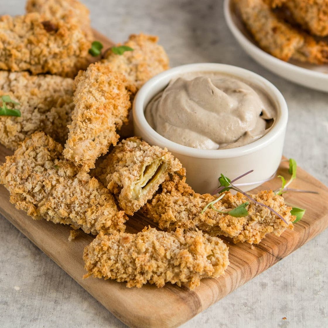 Crispy Baked Artichoke Fries (Vegan + Fat Free)