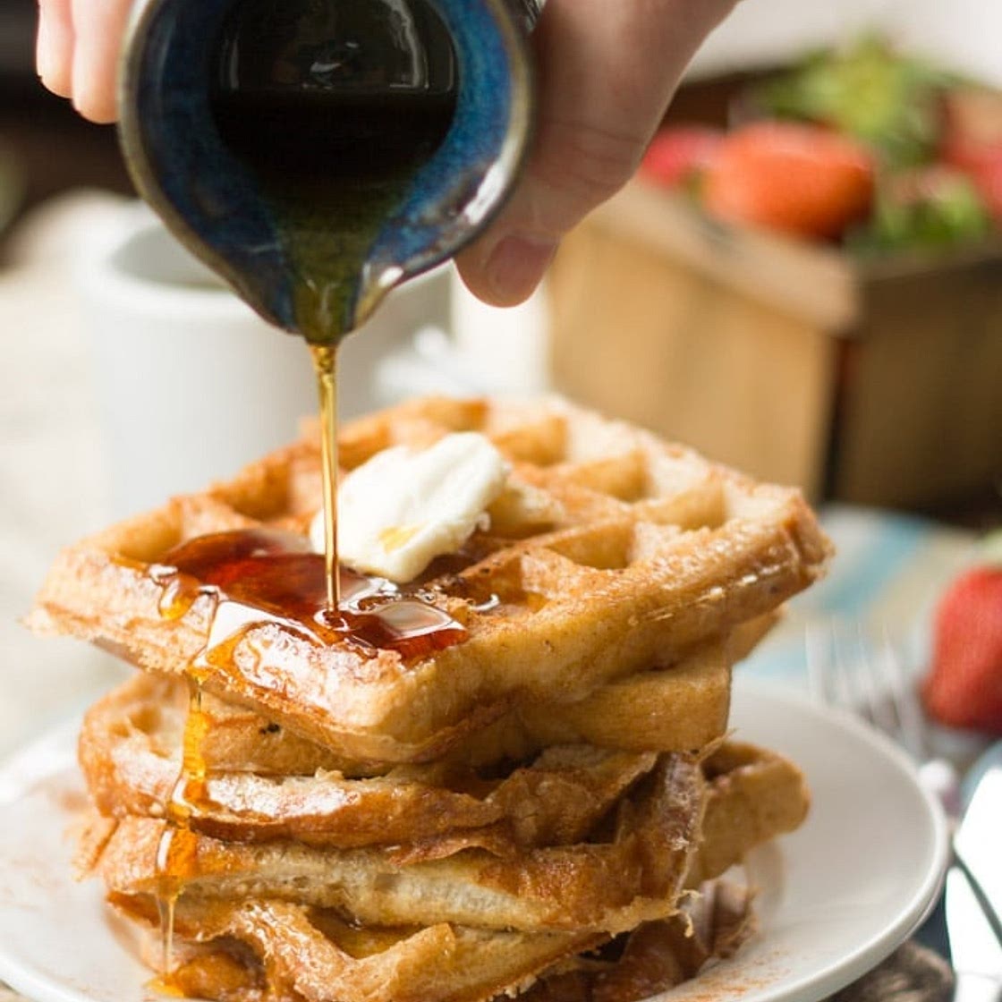 Vegan French Toast Waffles