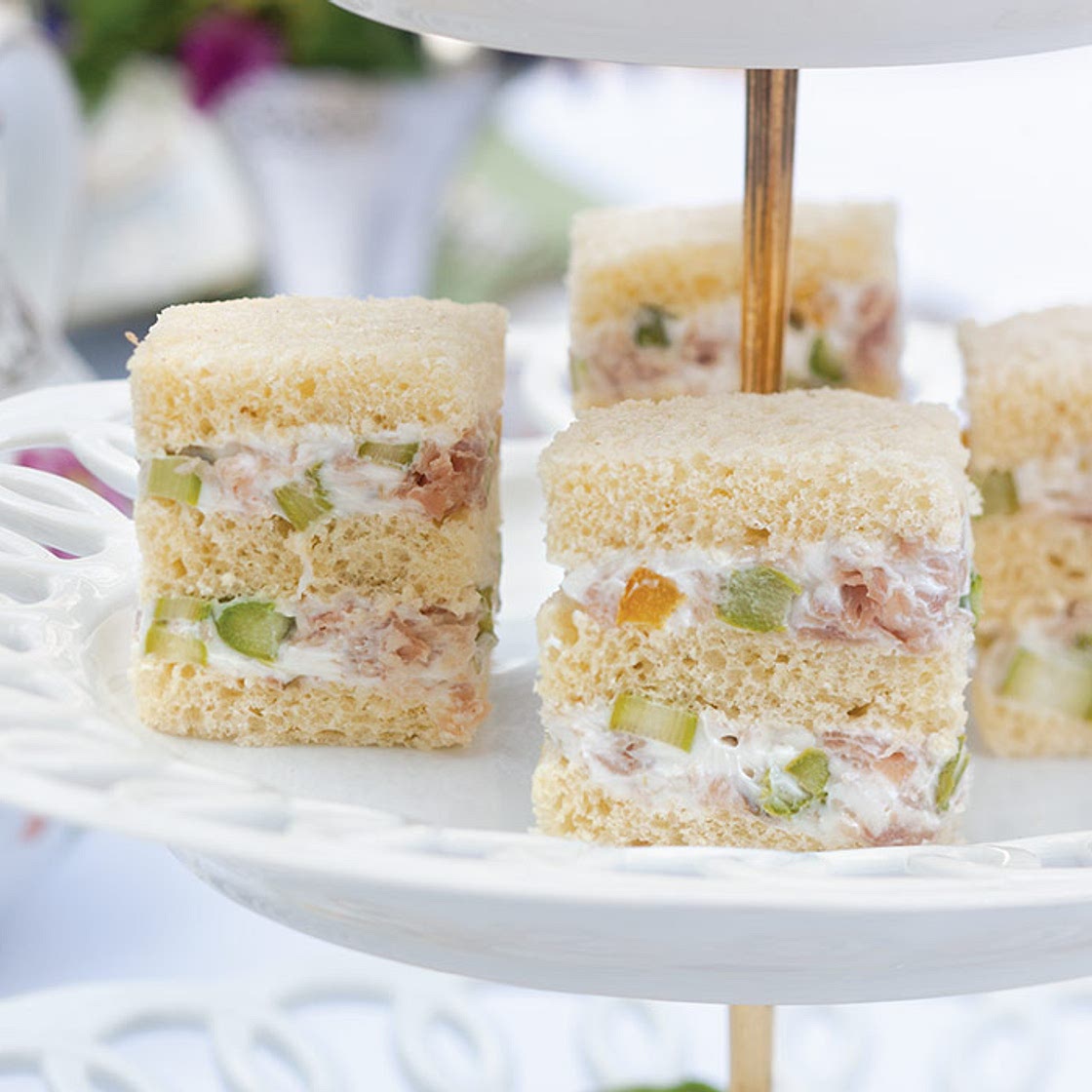 Asparagus, Serrano Ham, and Goat Cheese Tea Sandwiches
