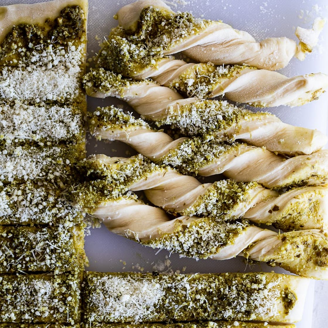 Twisty Pesto Bread Sticks