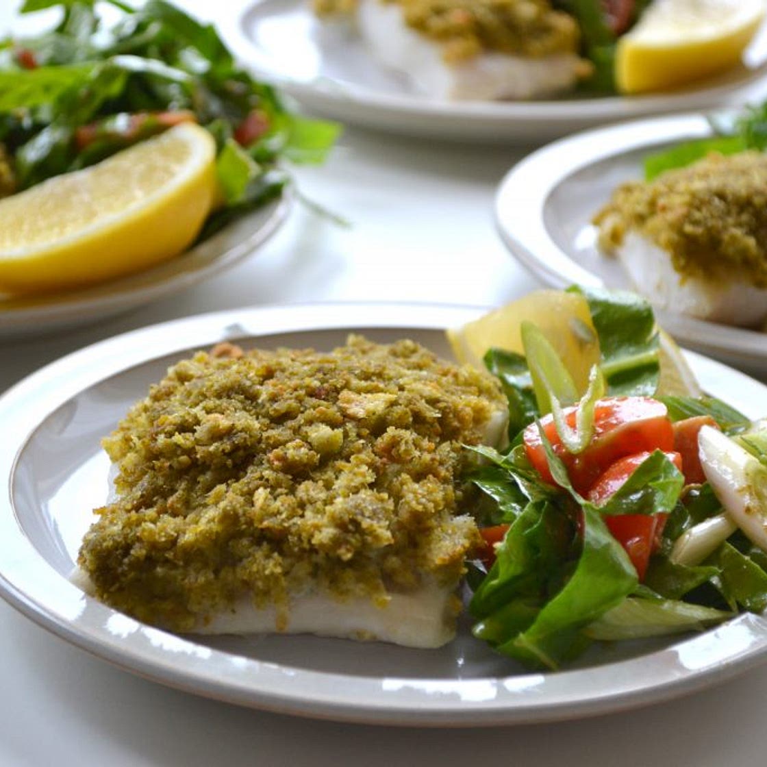 Pesto Crusted Fish Fillet