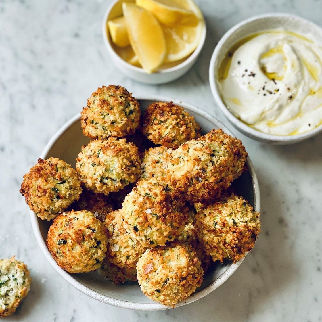 Air fryer zucchini and parmesan balls recipe