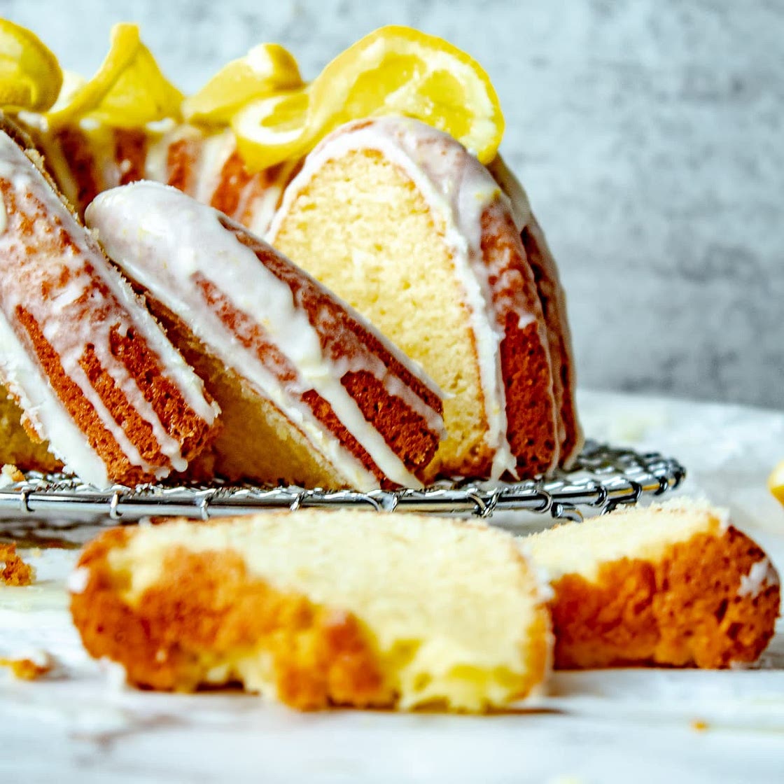 Lemon Sour Cream Pound Cake with Lemon Glaze
