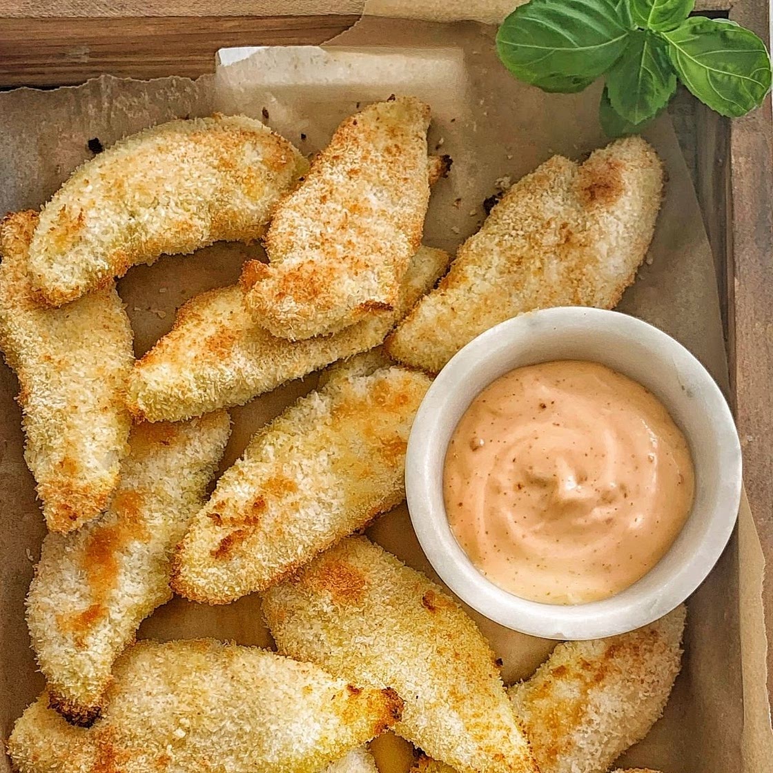 Coconut-Crusted Chicken w/Bang Bang Sauce