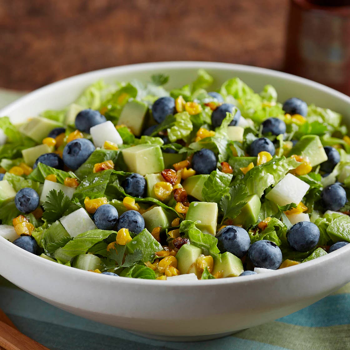 Mexican Salad with Blueberries, Corn & Avocado