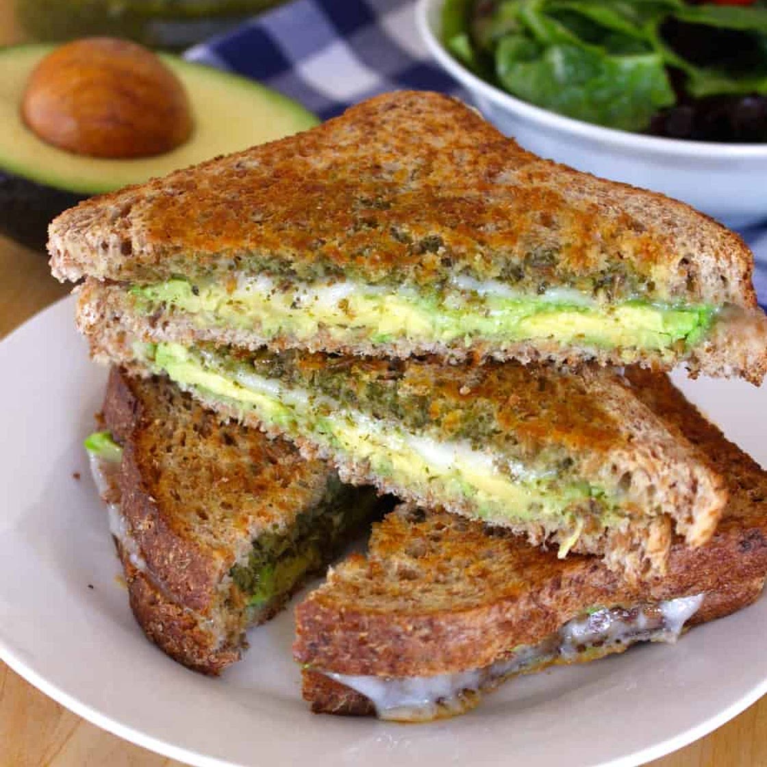 Pesto, Provolone, & Avocado Grilled Cheese