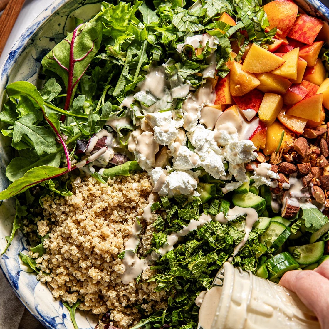 Peach and Goat Cheese Salad