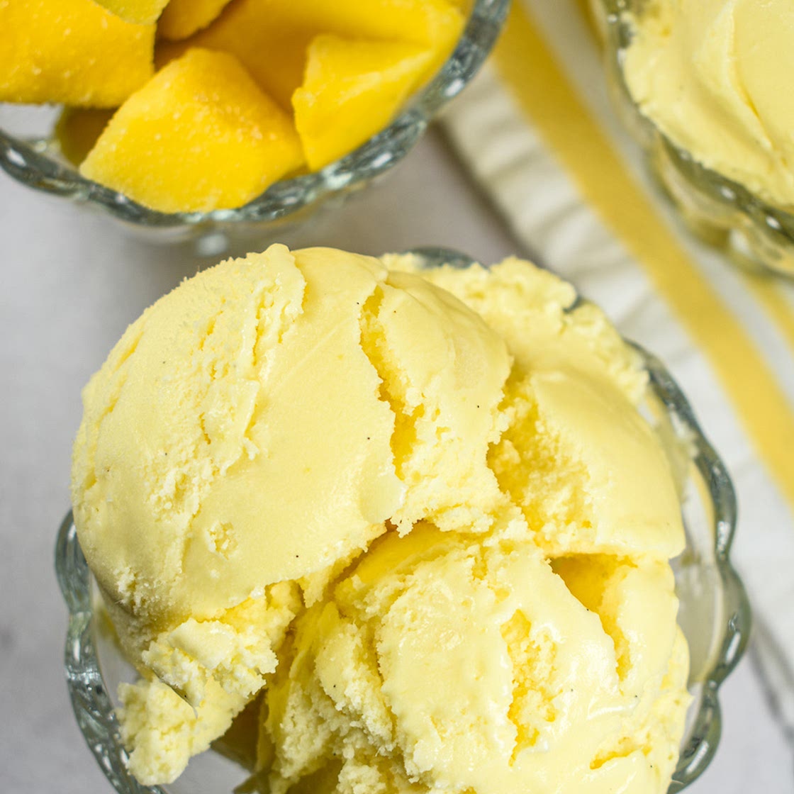 Homemade Mango Ice Cream