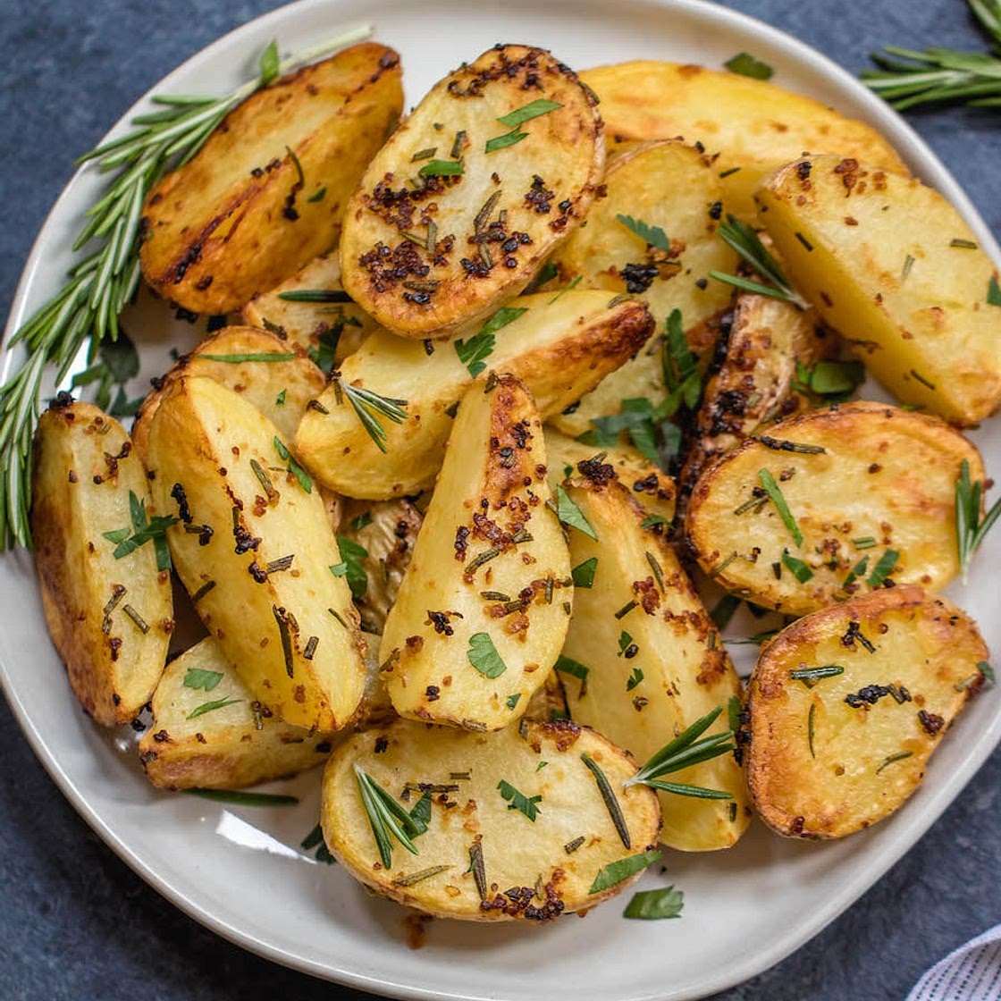 Roasted Herb Mustard Potatoes