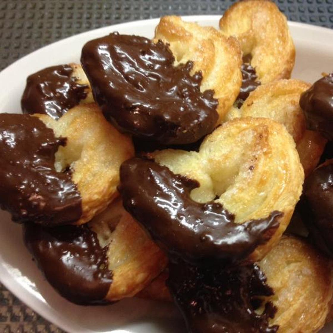 Receita de Palmier com chocolate