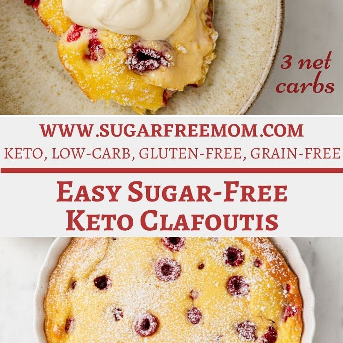Easy Keto Blender Raspberry Clafoutis
