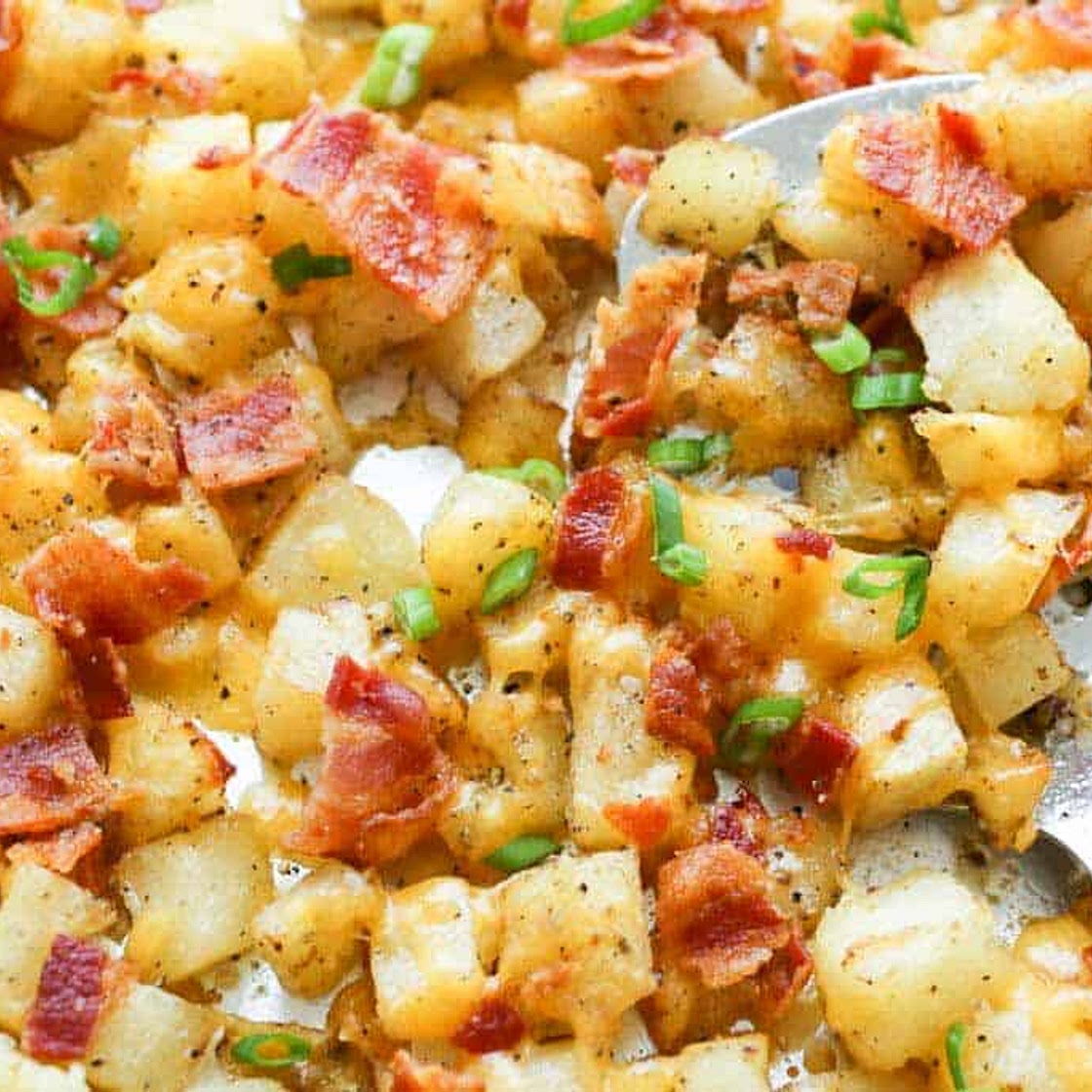 Crispy Cheese and Bacon Potatoes