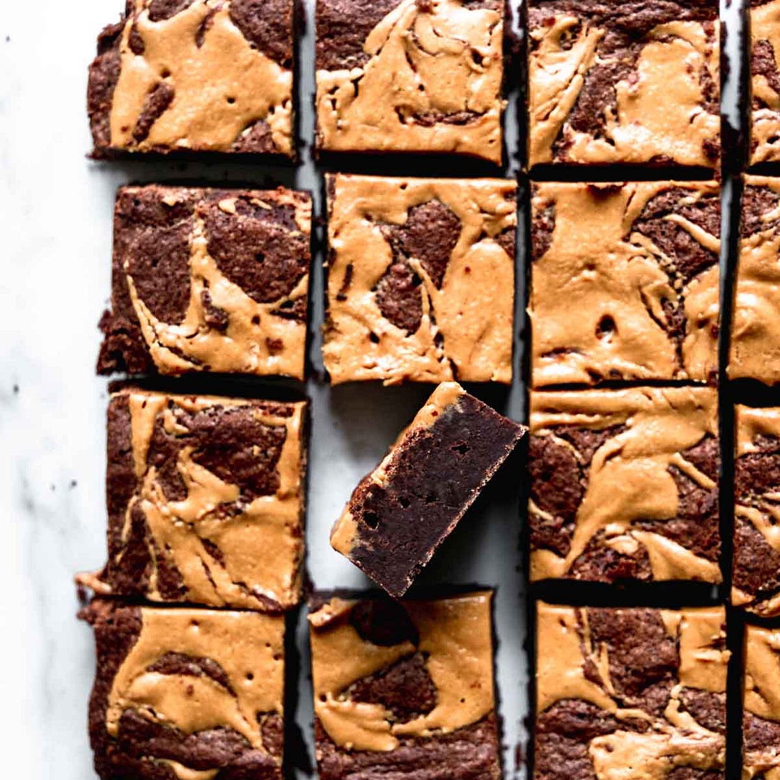 Peanut Butter Swirl Brownies