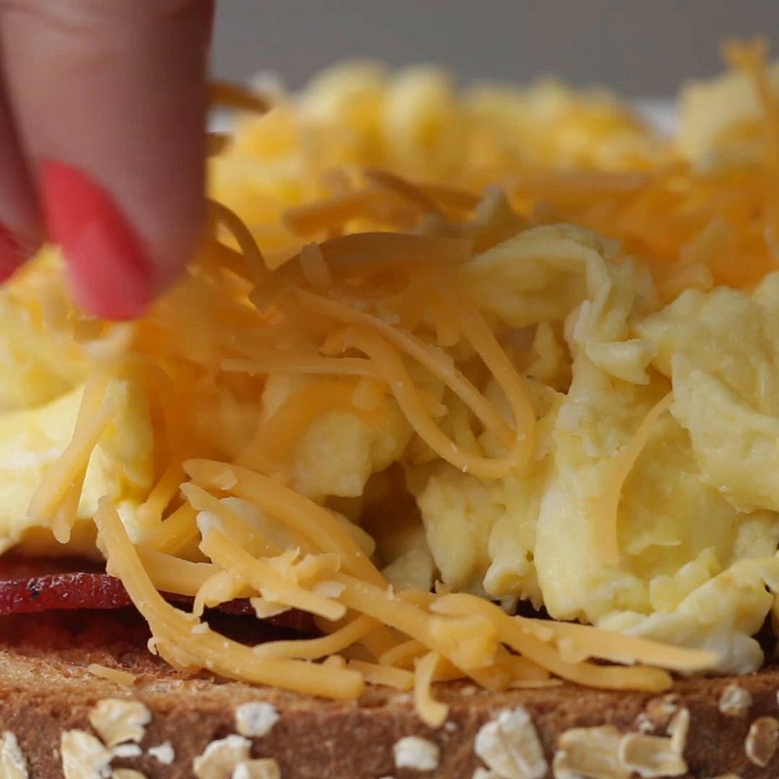 Turkey Bacon And Egg Toast Recipe by Tasty