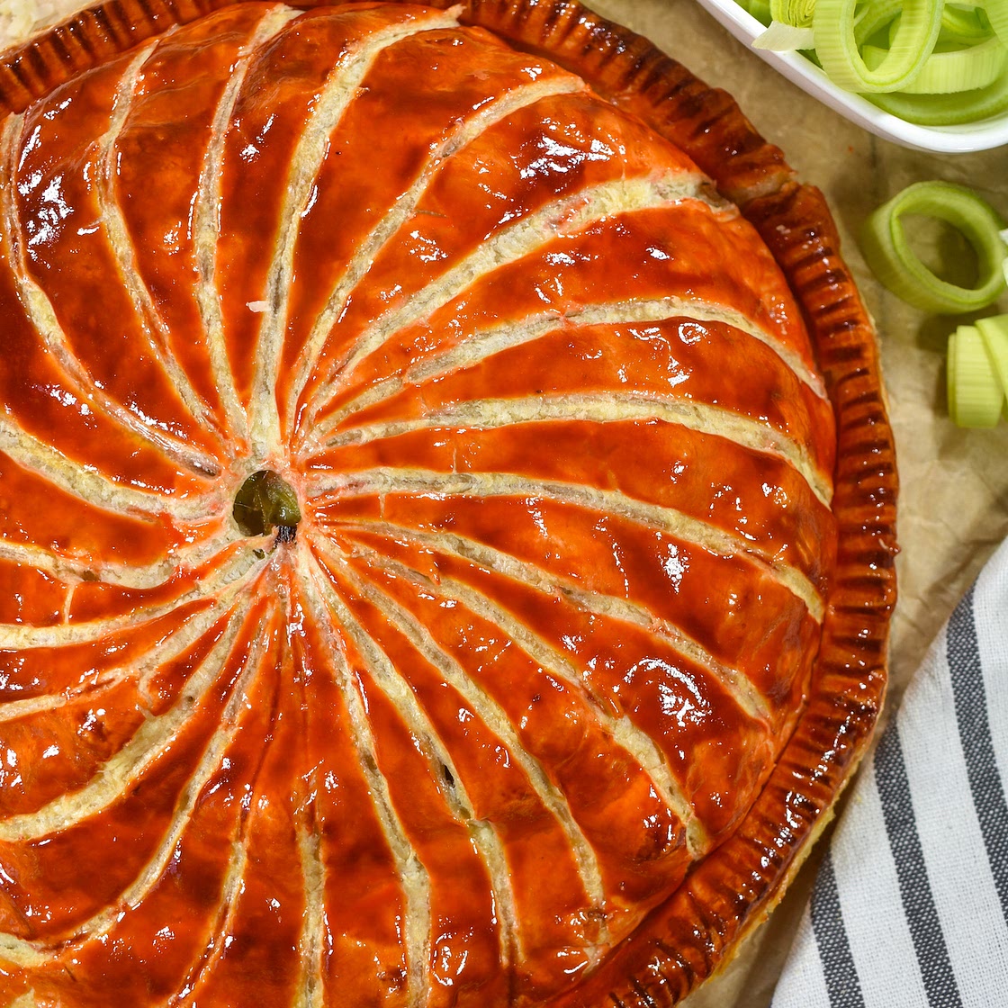 Pithivier with Mushrooms, Leeks, and Potatoes
