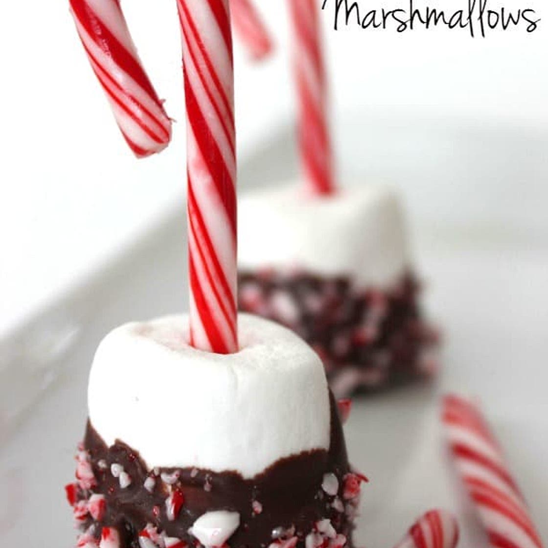 Candy Cane Marshmallows