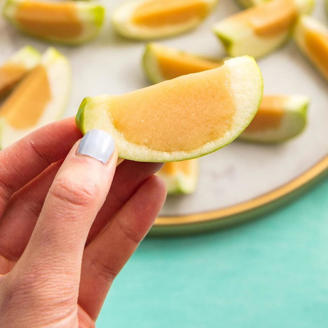 Caramel Jell-O Apple Shots