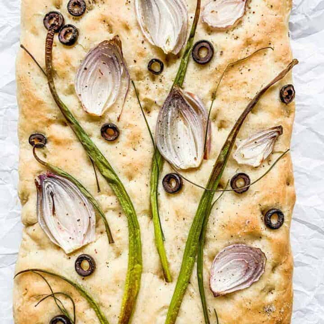 Decorated Focaccia Bread