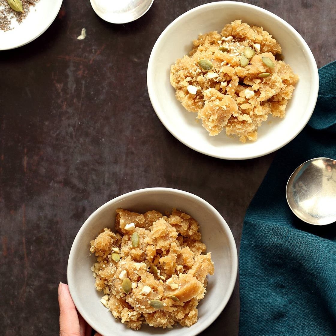 Vegan Almond Halwa (Instant Pot Badam Halwa) Oil-free