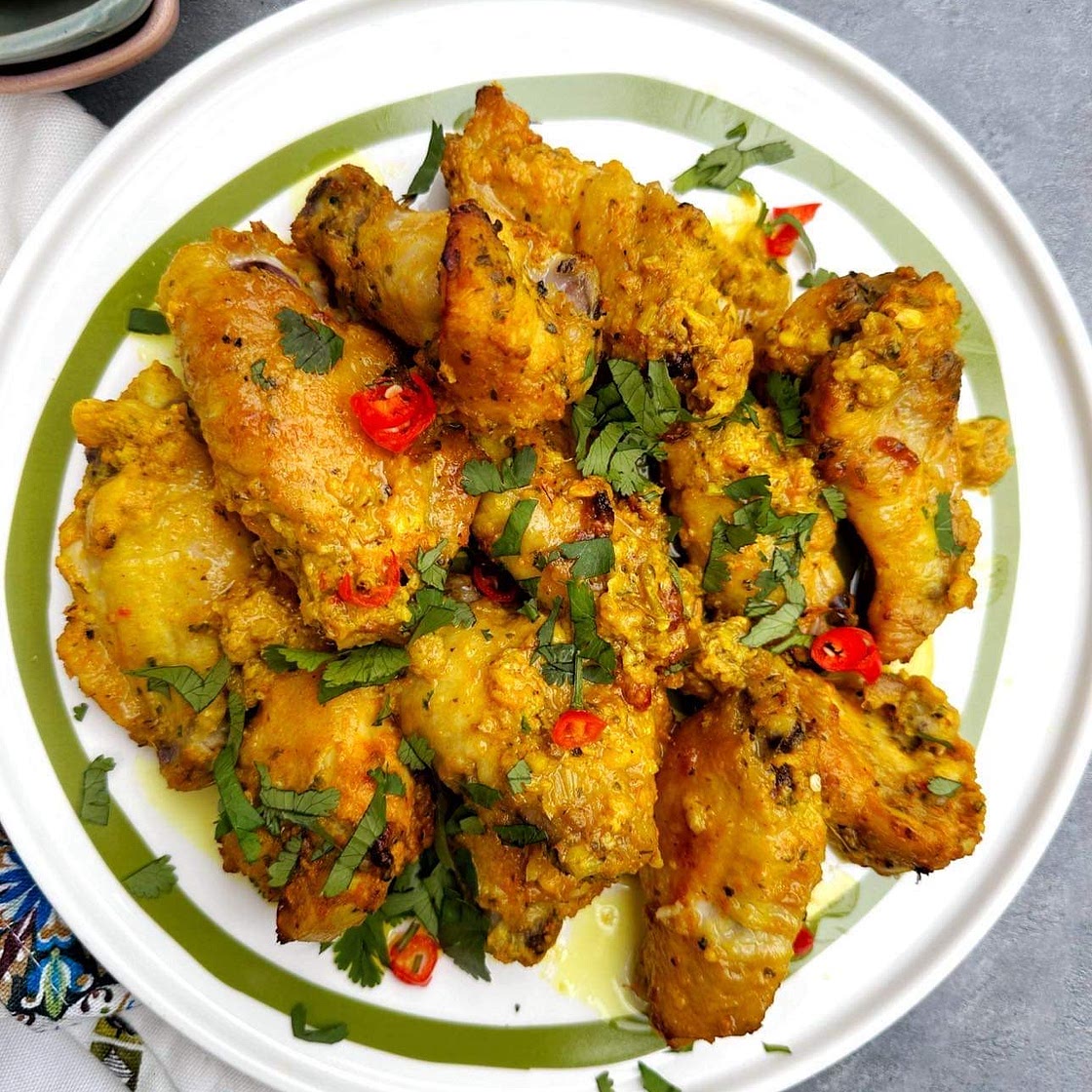 Baked Nepalese Curry Chicken Wings