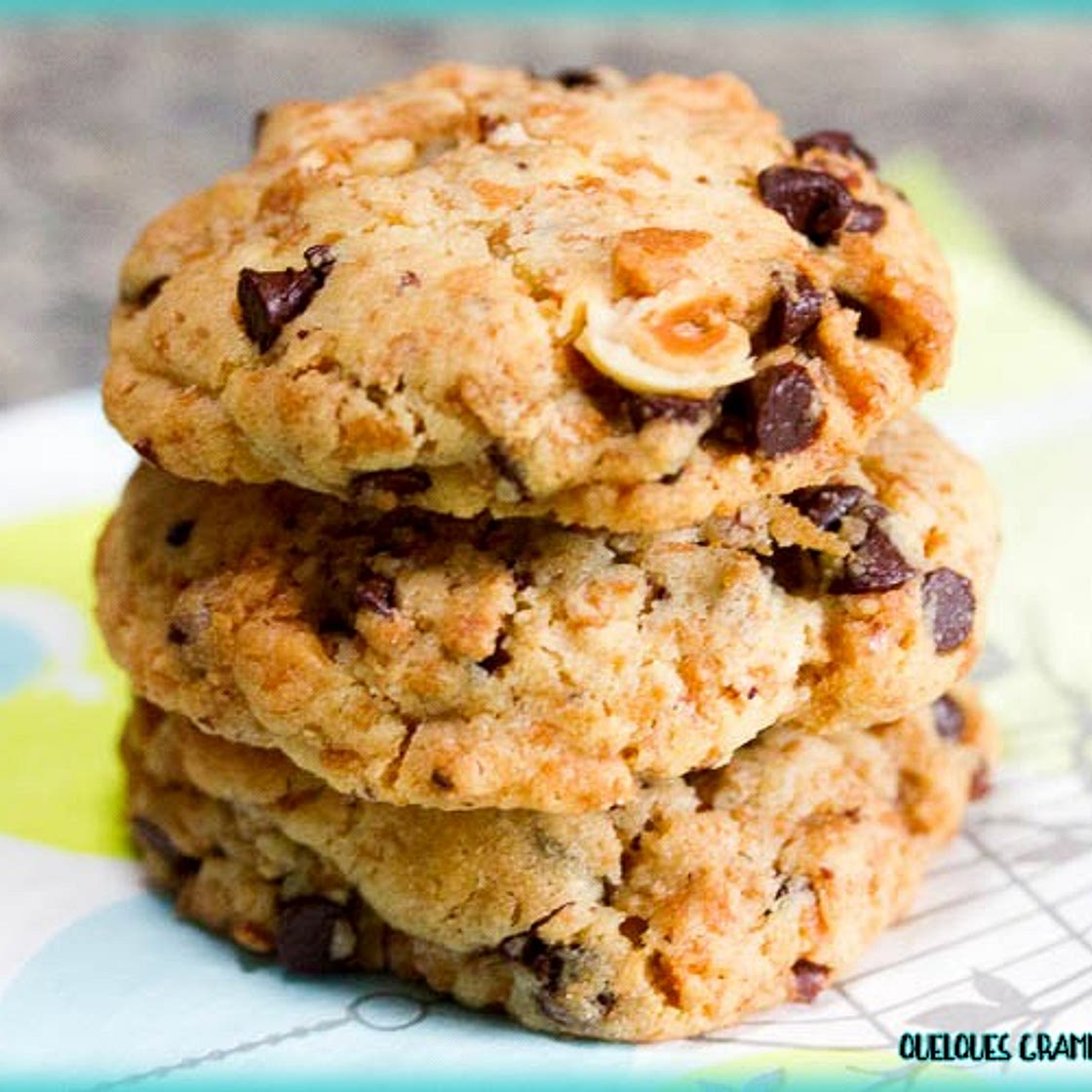 Cookies aux gavottes et noisettes