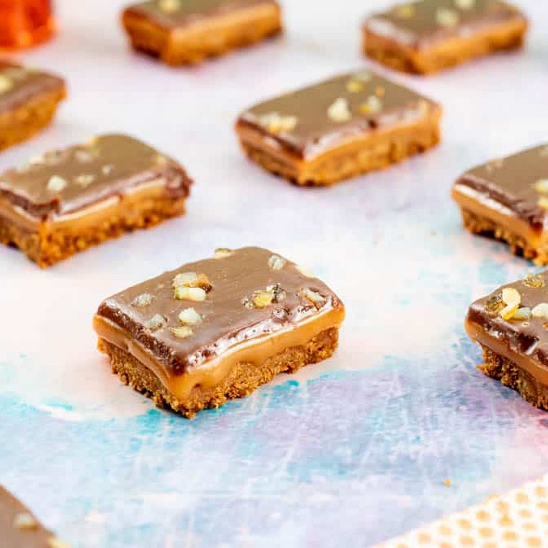 Chocolate Caramel Biscuit Bars - Homemade Twix