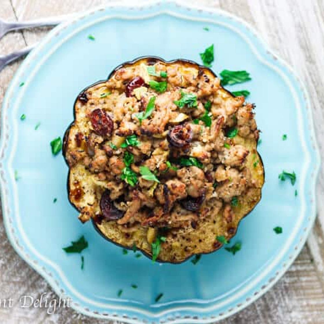 Turkey Stuffed Acorn Squash